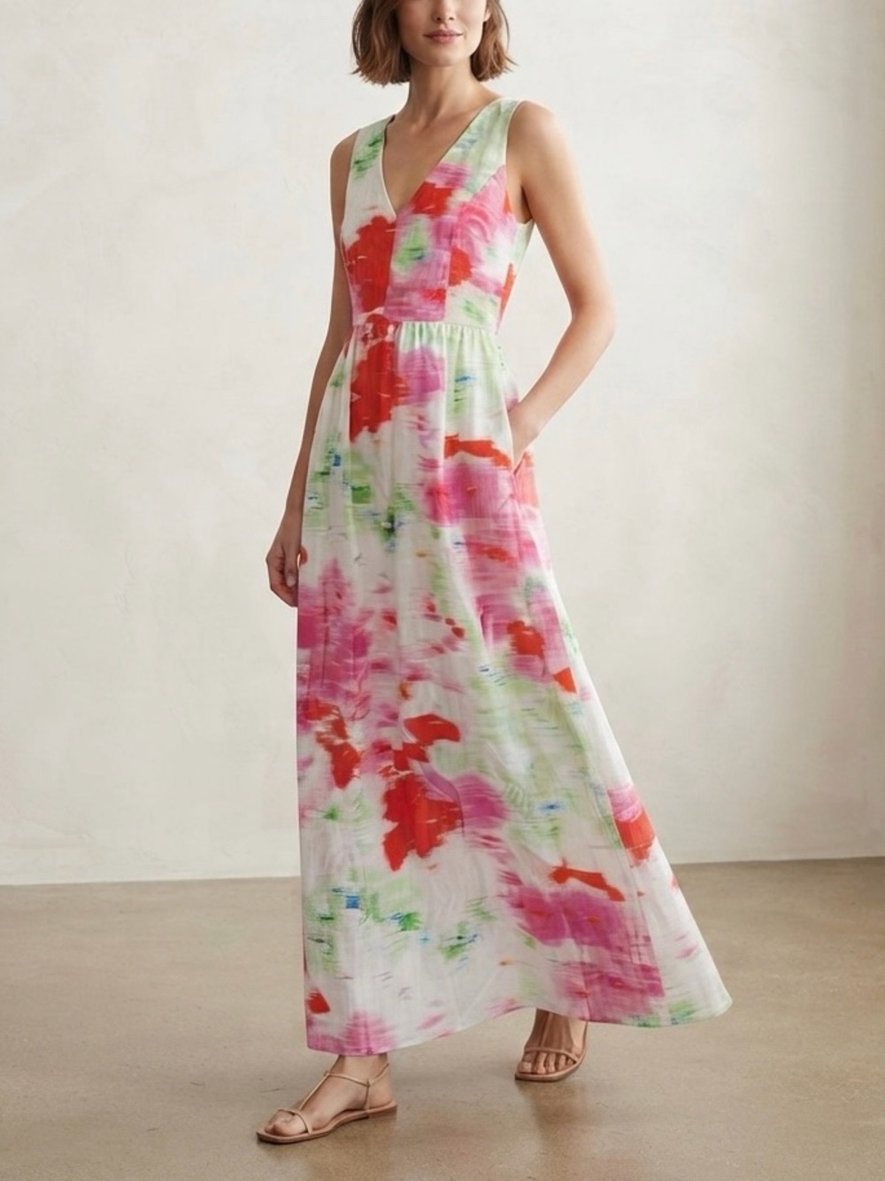 MM Couture by Miss Me Watercolor Floral Maxi Dress